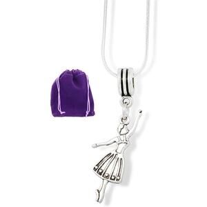 Dancer Dancing Charm Necklace Pendant Jewelry